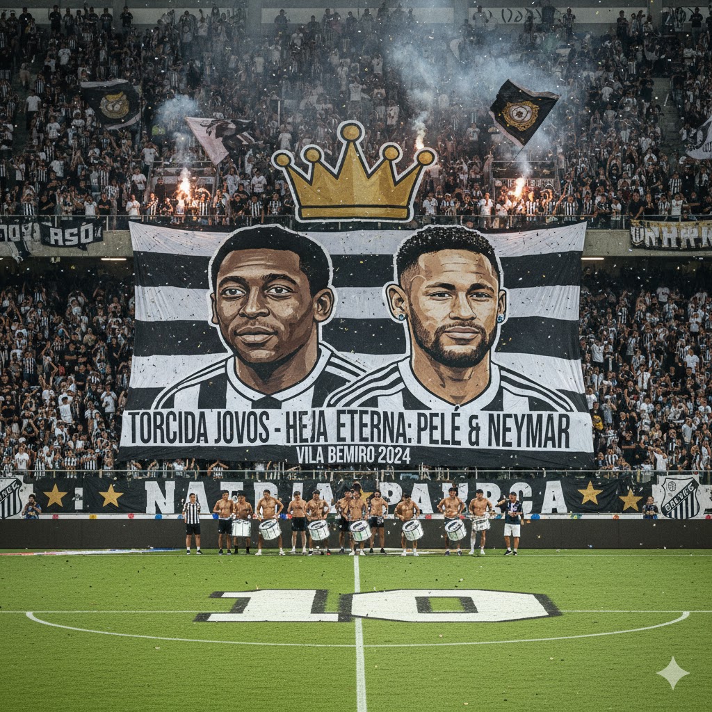 Torcida Jovem do Santos: A Herança de Pelé e Neymar na Vila Belmiro em 2024